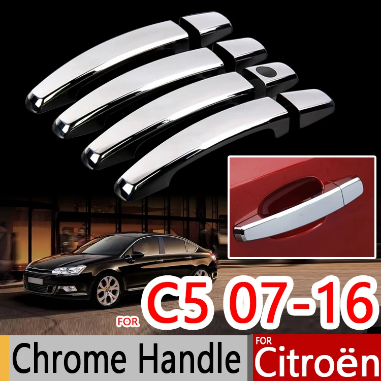 Для Citroen C5 2007 2016 хромированные чехлы с ручками набор из 4 предметов автомобильные