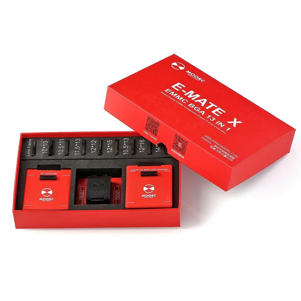 MOORC Emate X универсальный разъем emmc с поддержкой FBGA 13 в 1 работает easyjtag plus RIFF UFI Medusa BOX