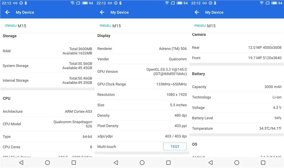 Meizu 15 lite M15, 4 Гб ОЗУ, 32 Гб ПЗУ, 1920 МП, 1080 МП, 626 P, экран Snapdragon 5,46, четыре ядра, дюйма, быстрая зарядка, отпечаток пальца