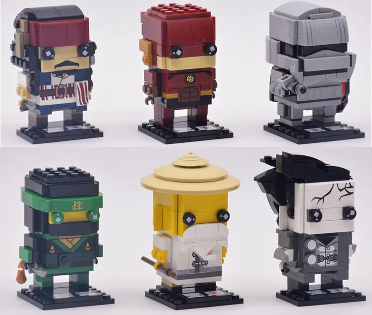 Brickheadz мини Legoings с эмблемами супергероев DC Мстители 4 Marvel 3 эндшпиль brick Heads