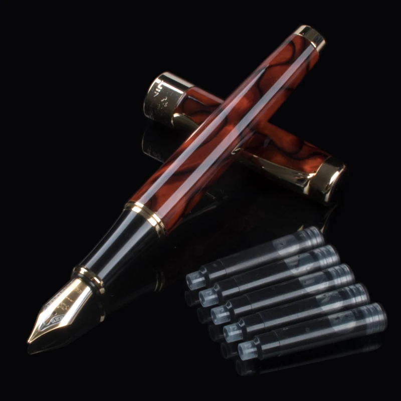

JINHAO 1200 Fountain pen with gold clip office supplies school supplies 0.7mm Nib Writing with ink pen gifts