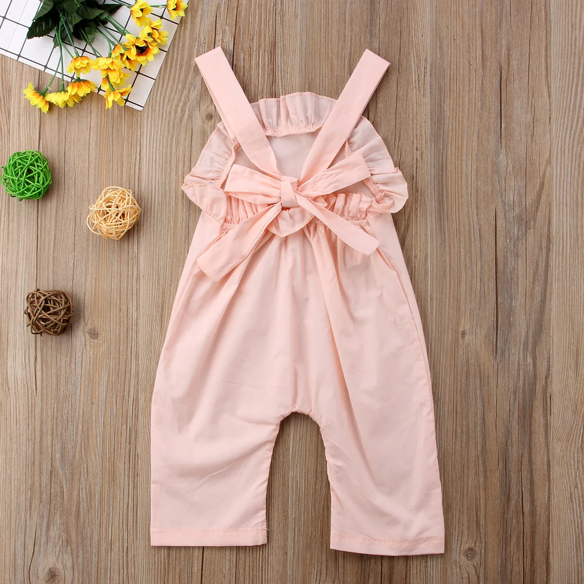 2018 модная одежда для новорожденных маленьких девочек комбинезон с оборками