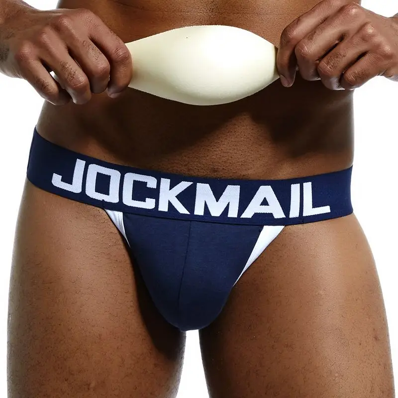 Джоки JOCKMAIL мужские с карманом Брендовое пикантное нижнее белье бандаж эффектом