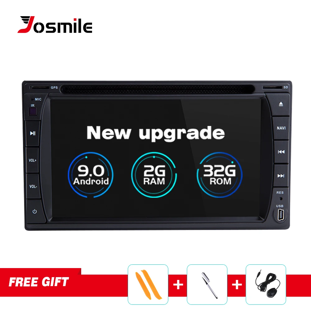 Josmile Android 9,0 Универсальный 2 Din Автомобильный Радио автомобильный мультимедийный плеер DVD gps навигация магнитофон стерео головное устройство 173 мм* 98 мм