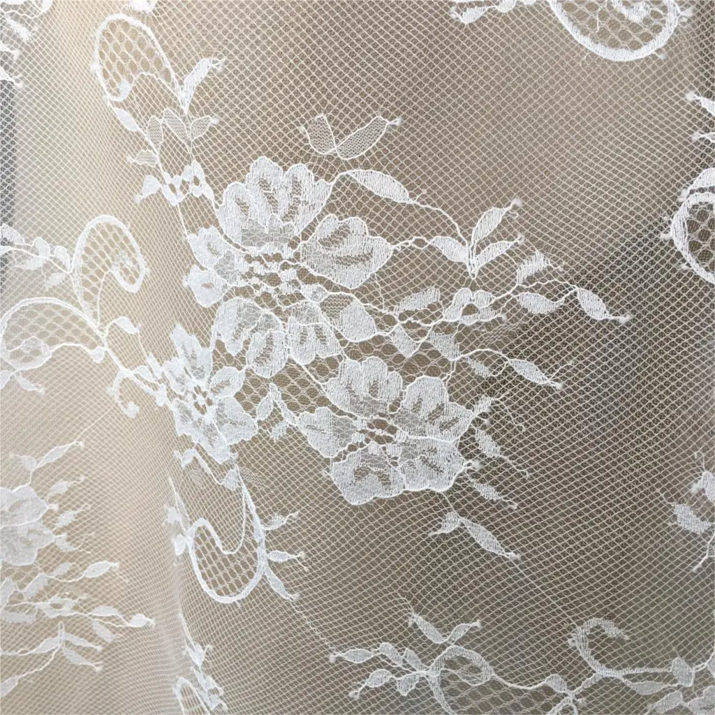 Новинка белая кружевная ткань 3D с вышивкой для свадебного платья штор
