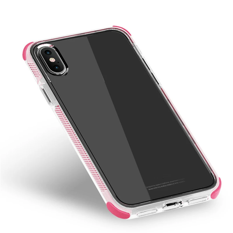 pink Для iphone XS чехол для iphone X Xs чехол для MAX XR чехол s Роскошный силиконовый прозрачный мягкий чехол Стильный чехол - Цвет: pink