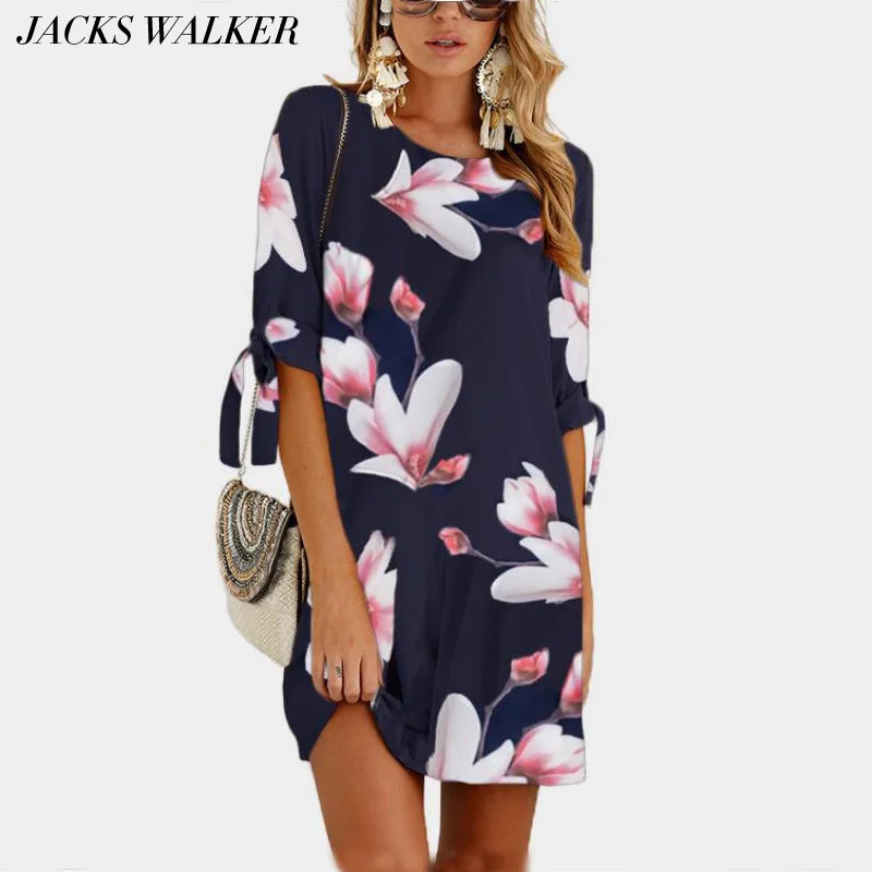 Летнее женское платье с цветочным принтом в стиле бохо пляжное для вечеринки