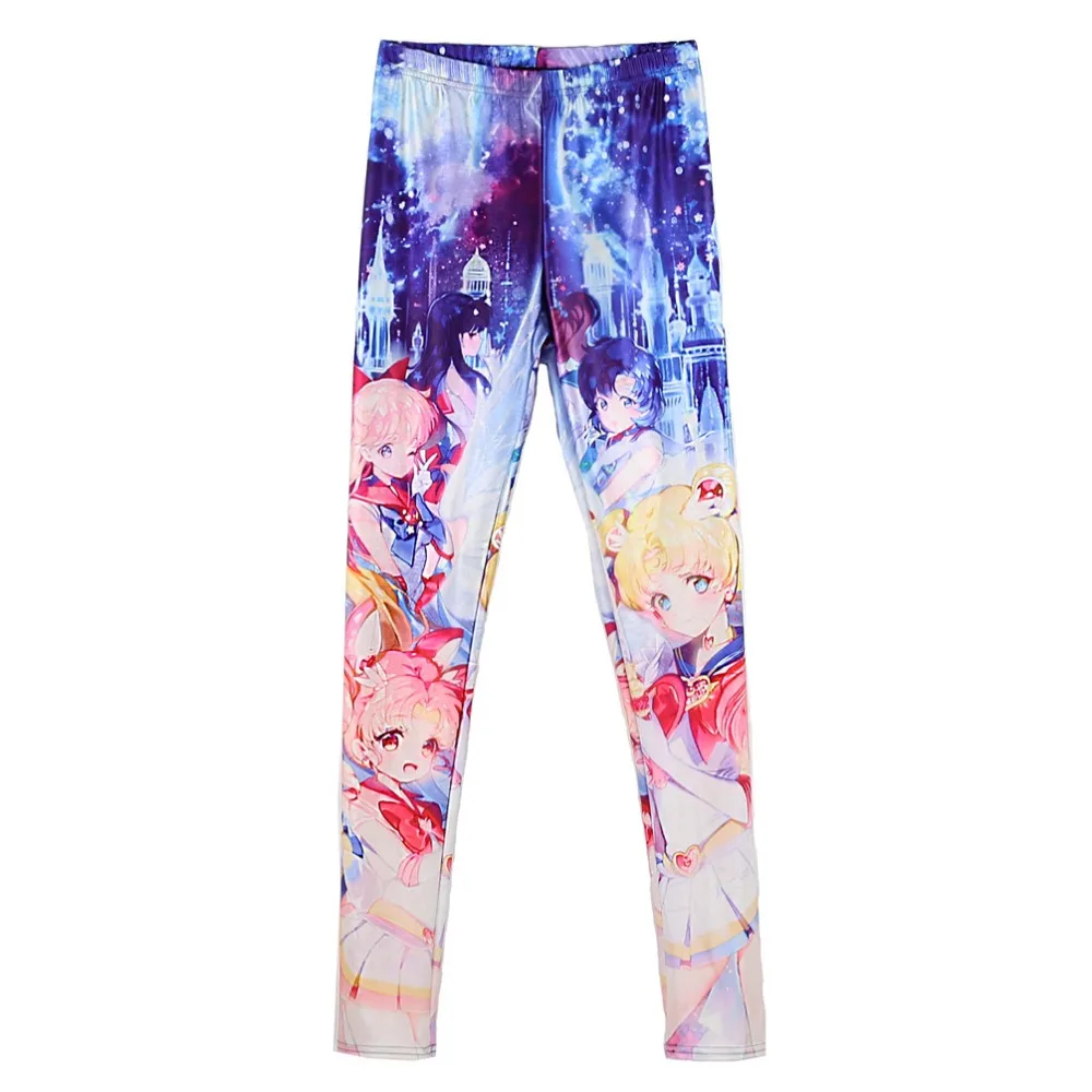 

Elastic Casual Pants 3D Digital Printing Sailor Moon Series Pattern Women Leggings 7 sizes Fitness Clothing Free Shipping