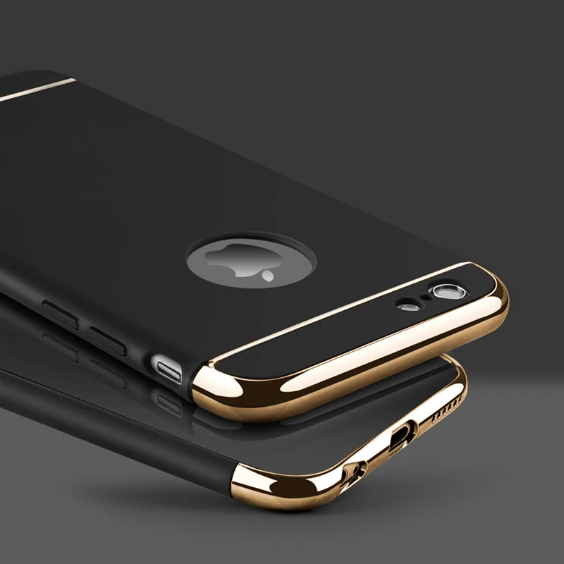 3 in 1 Luxury Hard PC Case For iPhone 6s 6 s 7 8 Plus X 5 5s SE Phone Back Cover 5S Apple |