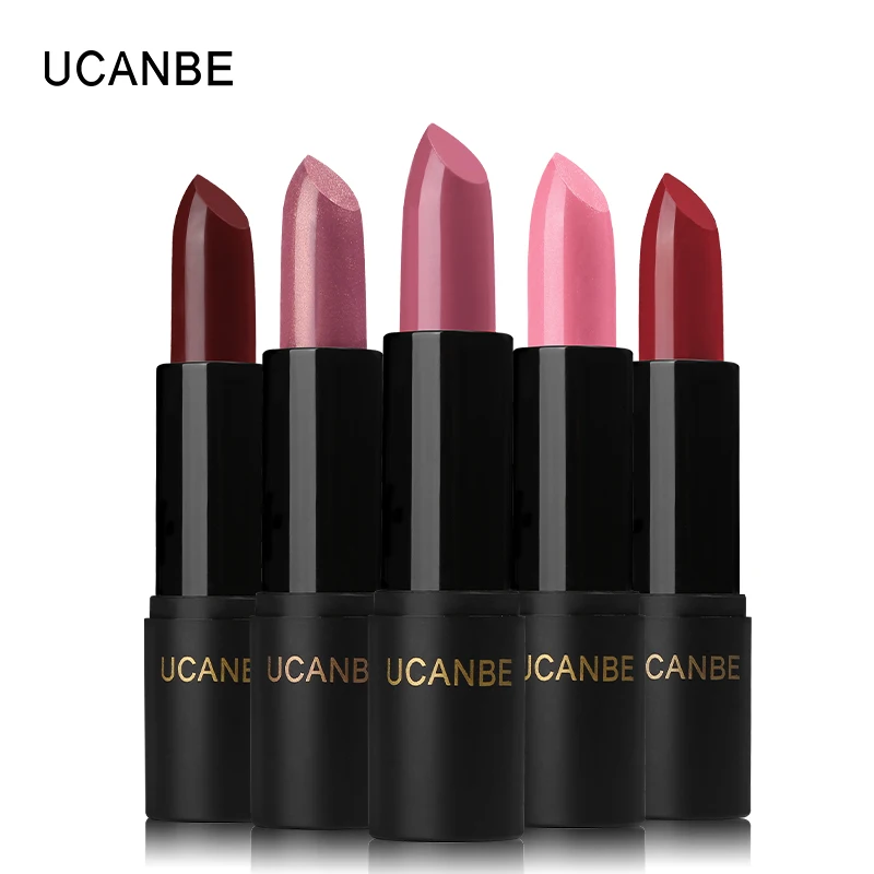 UCANBE, брендовая блестящая матовая губная помада, набор, макияж, 8 цветов, гладкий, увлажняющий, для полных губ, красная помада, ручка для губ, телесный оттенок, косметика