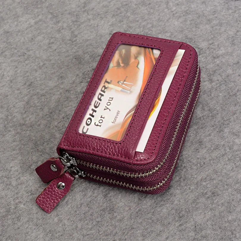 COHEART кошелек для карт из натуральной кожи Женская мода 100% Натуральная Воловья