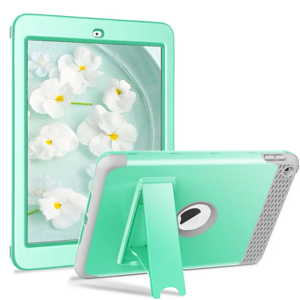 green Для iPad 9,7 / чехол сверхмощный высокая ударопрочность Прочный Гибридный трехслойный полный корпус защитный чехол для iPad 9,7 - Цвет: green
