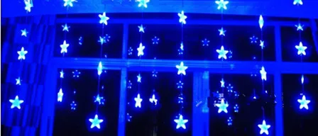 СВЕТОДИОДНАЯ Гирлянда занавеска С пятиконечными звездами|curtain lights|decorative lightswedding