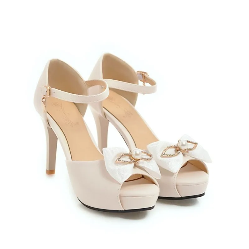 Сандалии женские на высоком каблуке Босоножки с открытым носком пряжкой