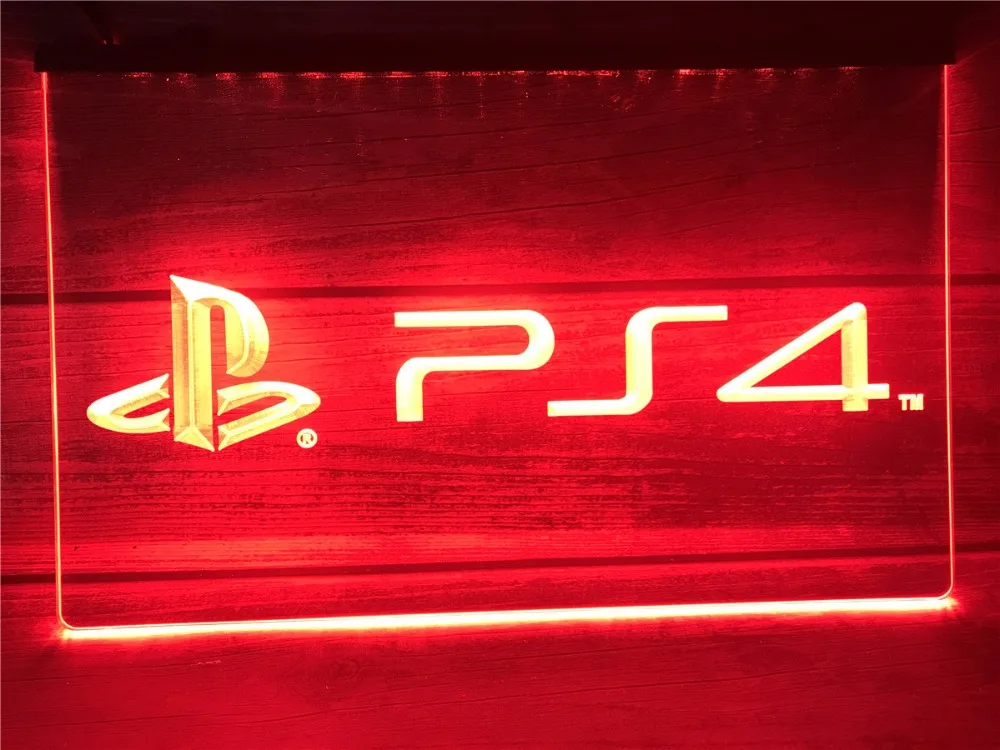 LH174 Playstation 4 PS4 светодиодный неоновый светильник знаки|Таблички и знаки| |
