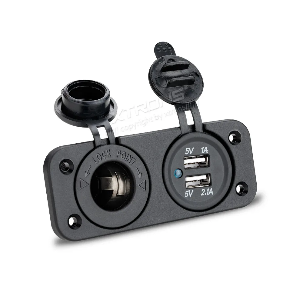 XTRONS CLA011 Dual USB розетка для автомобильного прикуривателя с разъемом 12V Мощность