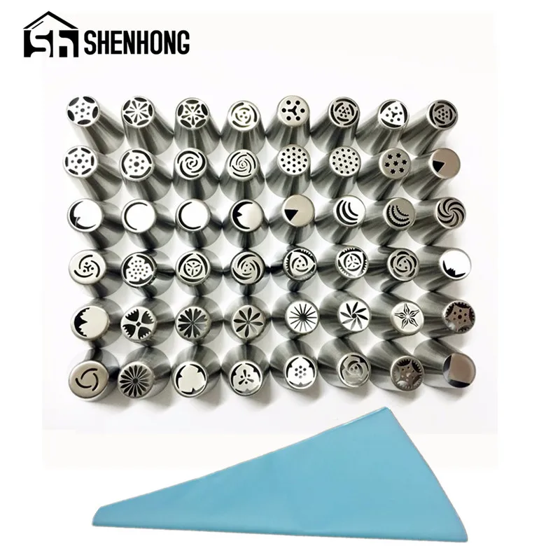 48 шт. насадки для обледенения и окантовки из нержавеющей стали шт.|russian tips|pastry