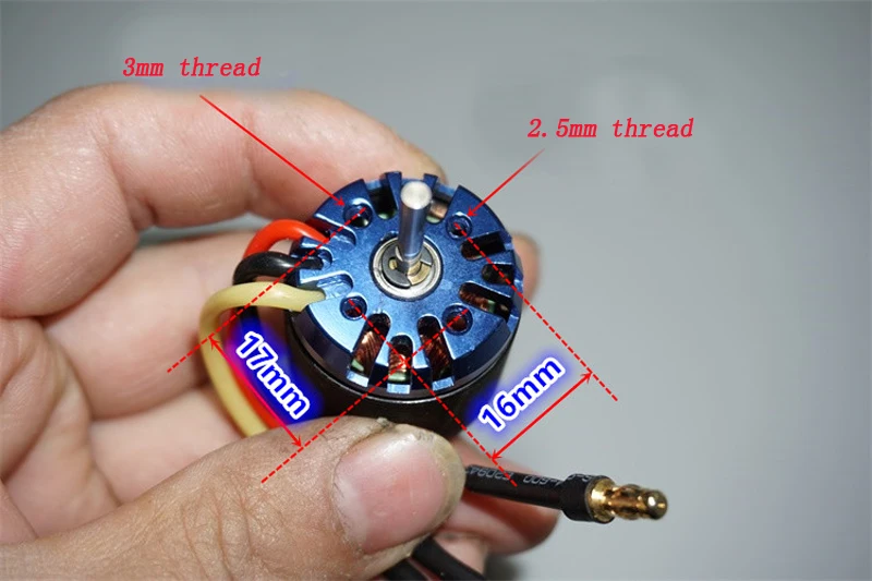 Внешний роторный бесщеточный мотор OK500 KV3800 2 шт. для радиоуправляемой модели