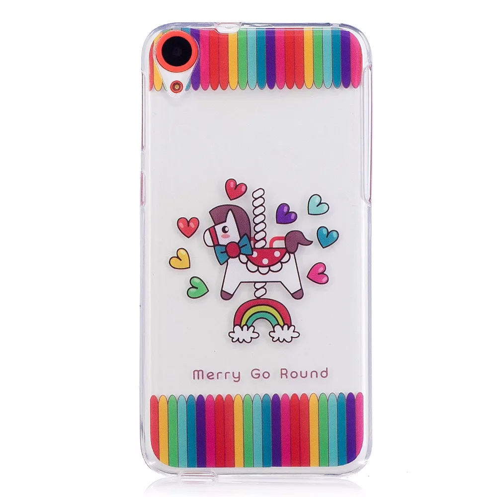 ARYIKUM Cartoon Gel TPU Case For HTC Desire 820 820G 820S Dual Sim Cute Slim Soft Silicone Transparent Cover D820 Fundas |