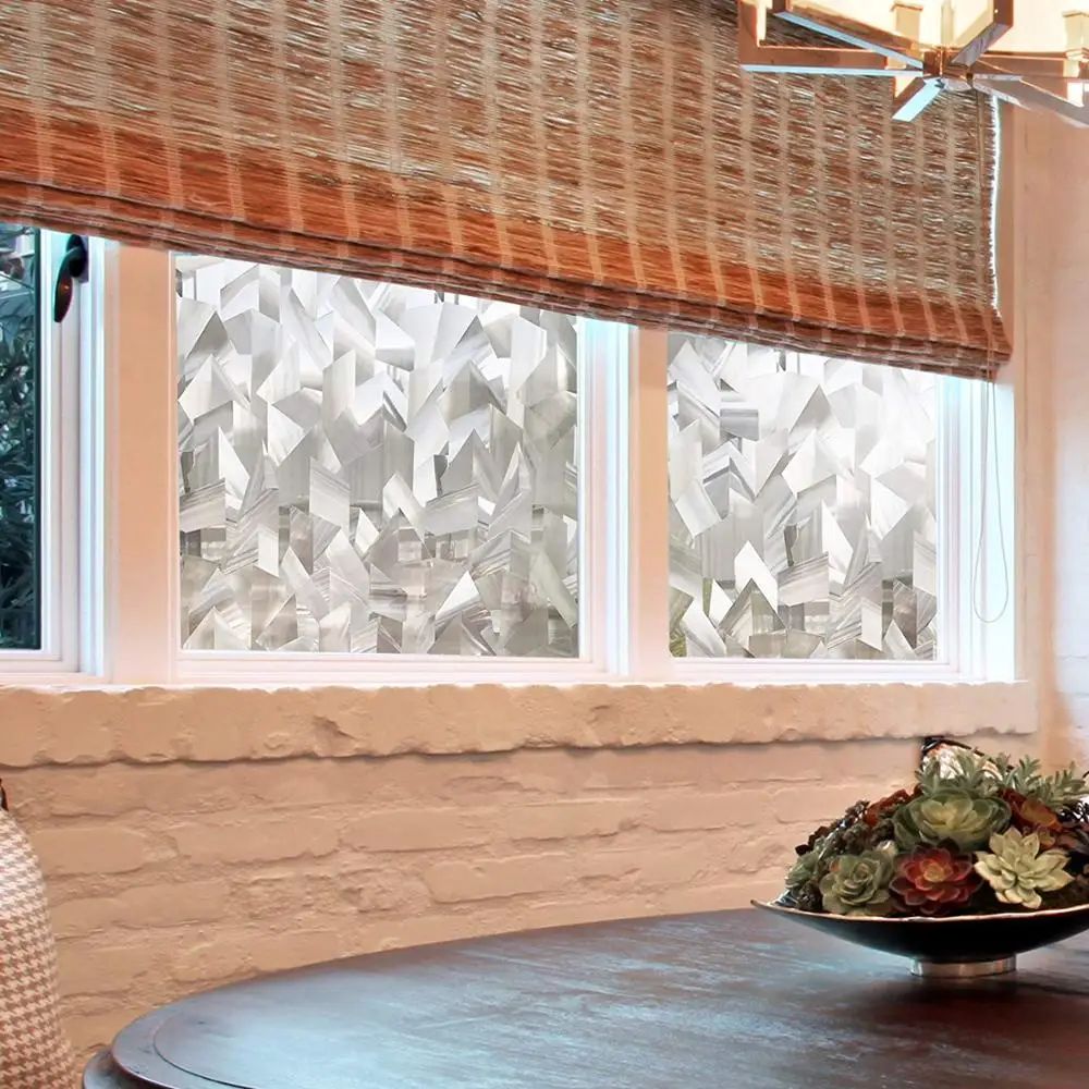 

Top Quality UV Static Cling Privacy Decorative pvc Tanslucent Privacy Window Film Tinting Crystal Thicken Decorative 90cm*200cm