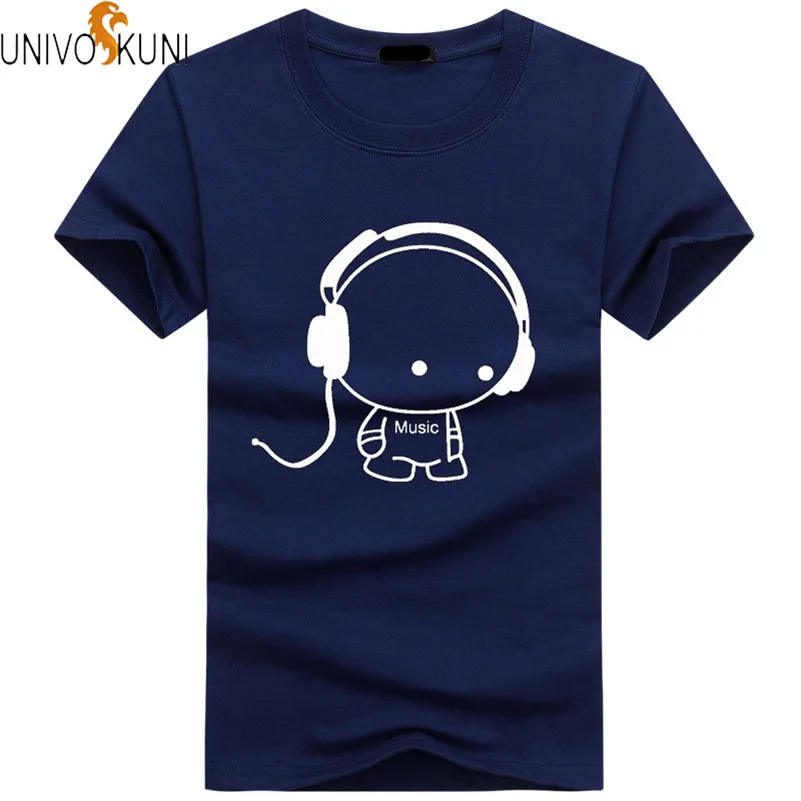 UNIVOS KUNI/2018 летняя новая модная повседневная мужская футболка с короткими рукавами