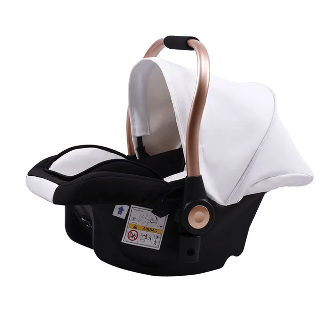 car seat Европейская стандартная детская коляска с высоким пейзажем, роскошная 3 в 1 коляска, эффективно снижающая вибрацию, зонтик, автомобильная коляска, 3 в 1 коляска - Цвет: car seat