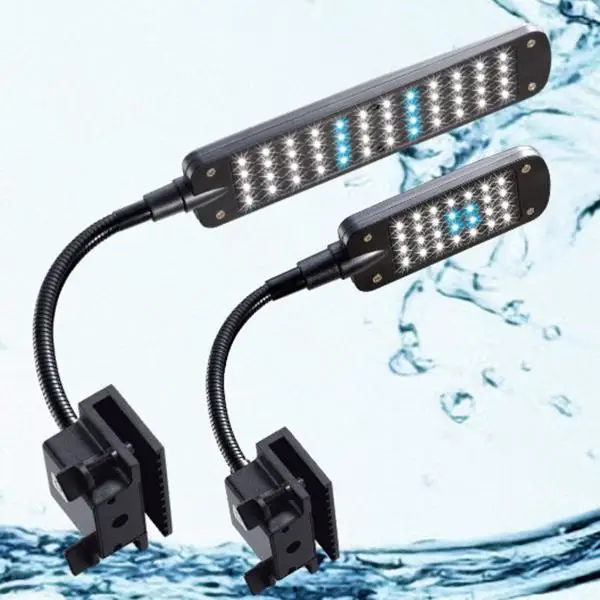 48 LED White&amp Blue Light 3 Mode Fish Tank Aquarium Clip Lamp Adjustable Soft Arm | Дом и сад