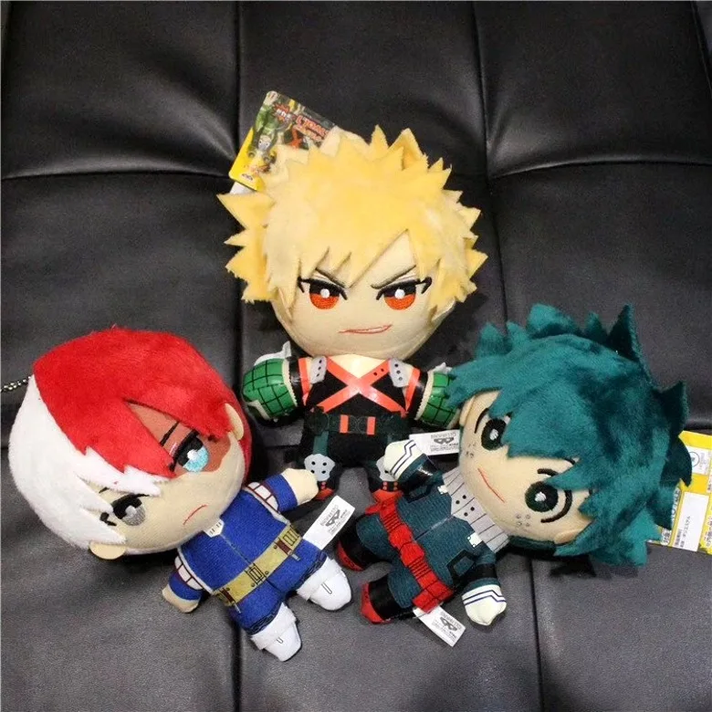 

90pcs/lot Anime My Hero Academia Izuku Midoriya Katsuki Bakugou Shouto Todoroki Plush pendant toy Gift 15cm
