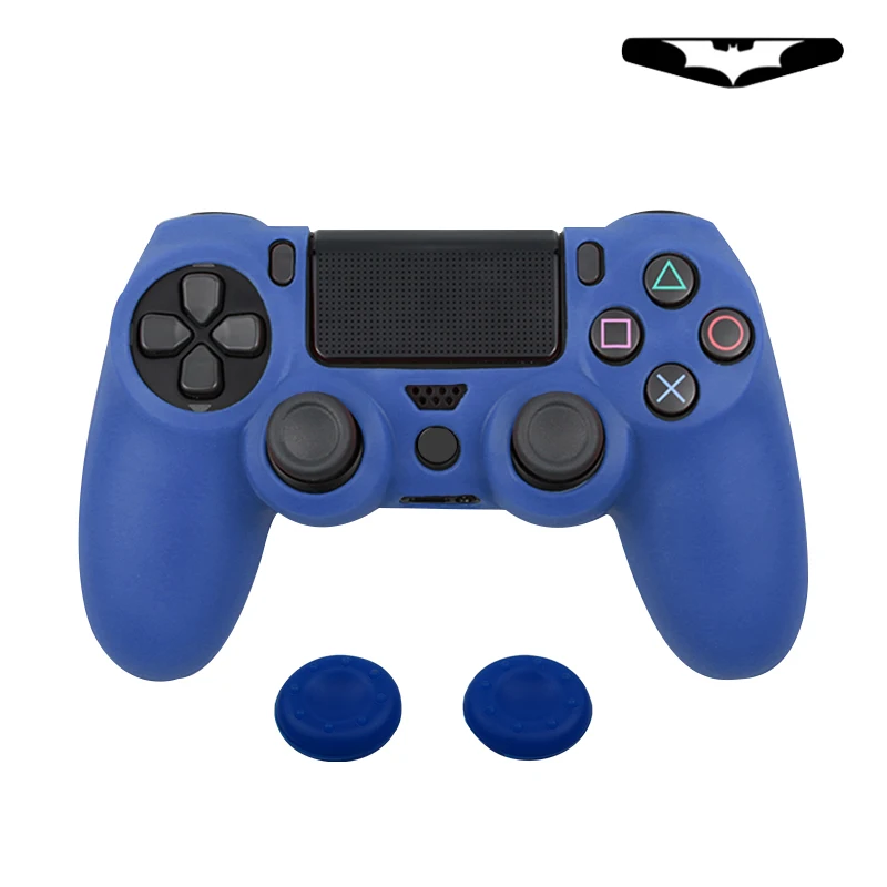 Blue Для sony PS4 контроллер силиконовый чехол для PS4 геймпады джойстик с 2 джойстиками - Цвет: Blue