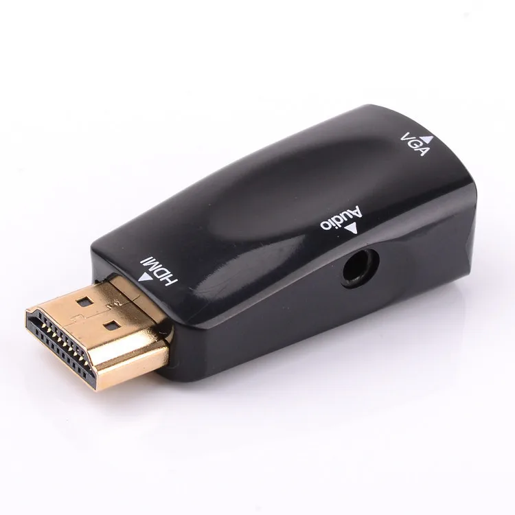 2 шт. / набор HDMI to VGA с аудиокабелем адаптер Мужской к Женскому 1080p конвертер для ПК / ТВ / Xbox 360 PS3.