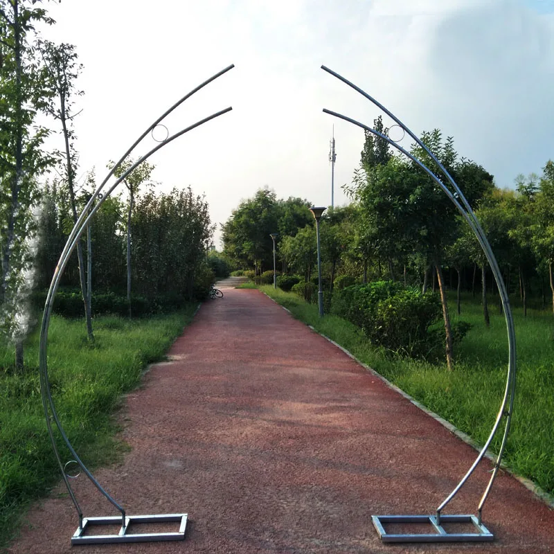 Arch 2,5 м искусственный вишневый цветок Арка Дверь дорога свинец Луна арка цветок вишня арки полка квадратный декор для вечерние свадебные декорации - Цвет: Arch