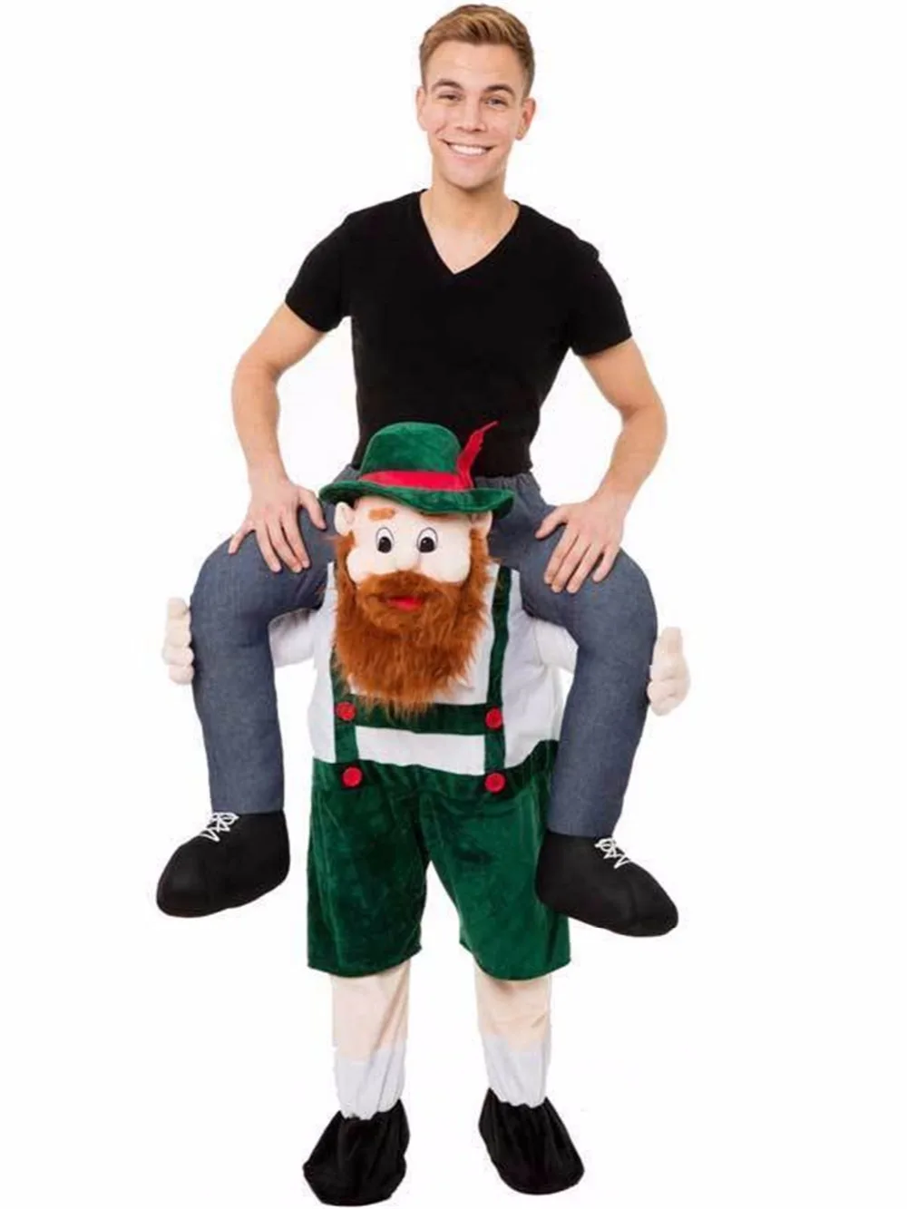 Санта Клаус носить Хэллоуин я костюм для Октоберфеста пиво Guy Piggy Back Bear Рождество Необычные косплей платье