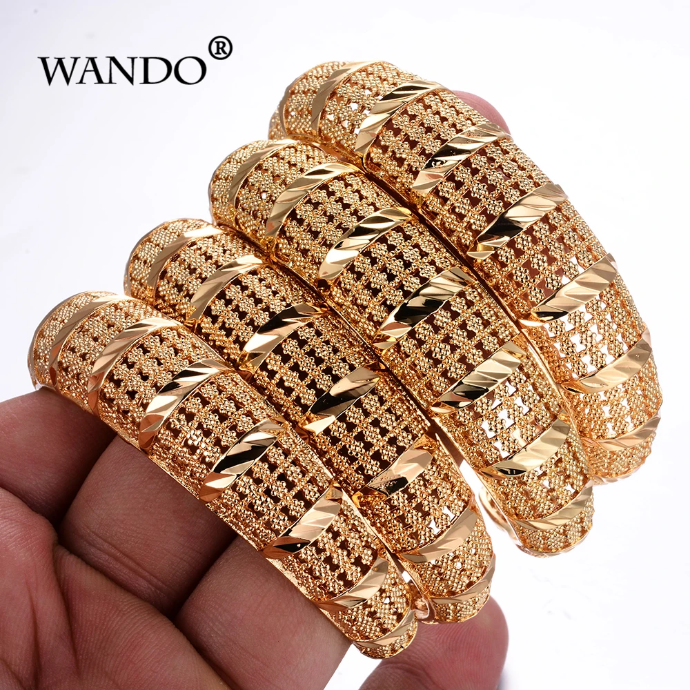 WANDO 4 шт./лот новейшие открытые шарм браслеты для женщин роскошный бренд золотой