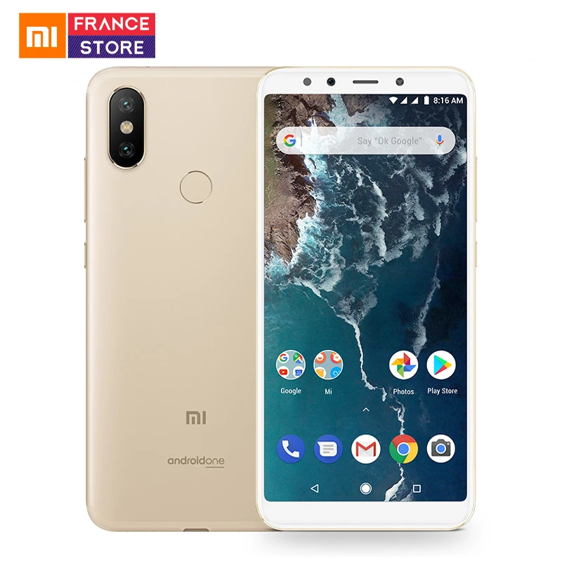 Глобальная версия Xiaomi Mi A2 5 99 дюймов 18:9 полный экран 4 Гб 64 Snapdragon 660 AIE 20MP + 12MP двойная
