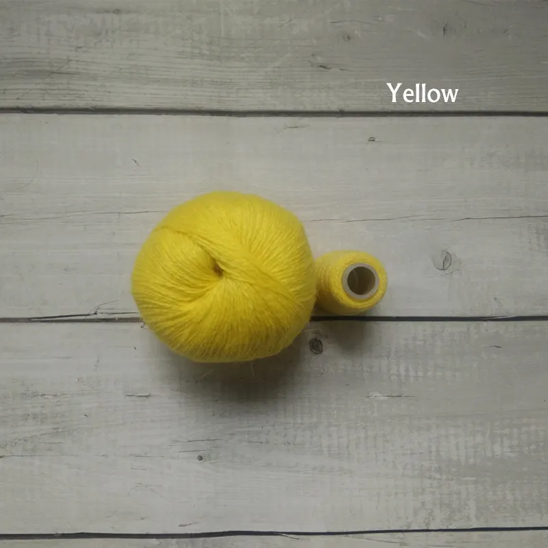 Yellow Реквизит для фотосессии новорожденных, пряжа с шерстью норки, Вязаный комбинезон для детской фотосессии - Цвет: Yellow