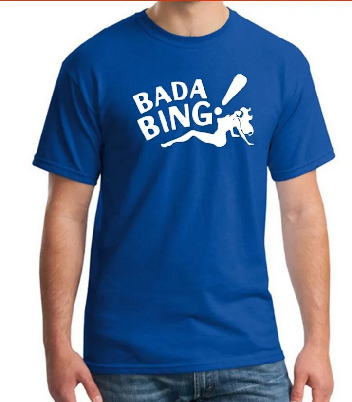 The Sopranos Bada Bing модные Для Мужчин's футболки короткий рукав 100% хлопковые белые