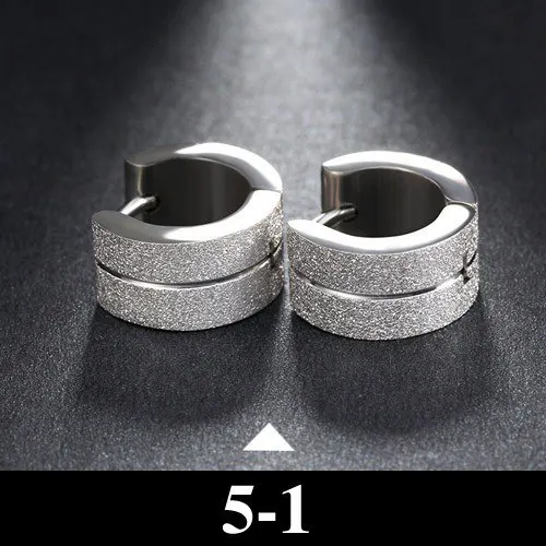 Earrings 5-1 Матовые поверхности женские серьги из нержавеющей стали ювелирные изделия Brincos минималистичные Роскошные ювелирные изделия серьги с цирконием кубической огранки - Окраска металла: Earrings 5-1