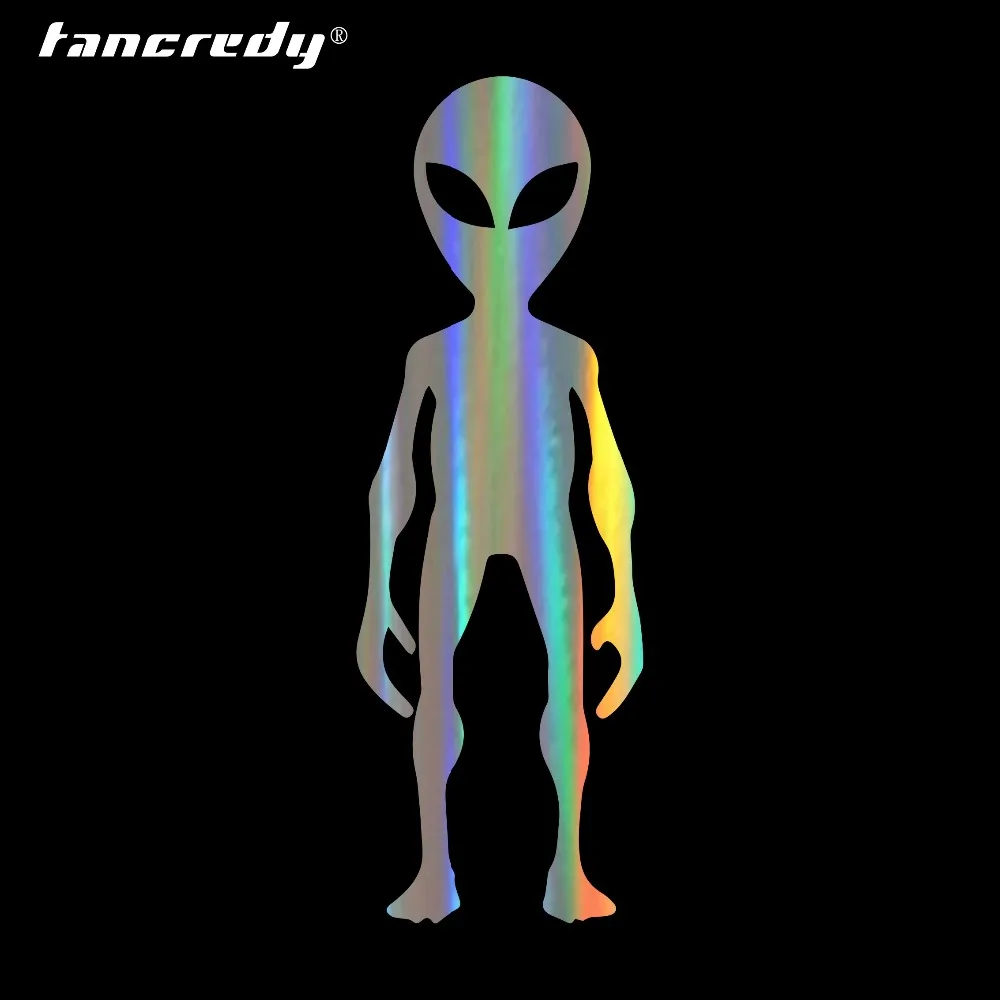 Tangcredy 2-я половинная цена 4 см * 12 8 &quotAlien стоя&quot виниловая наклейка забавные