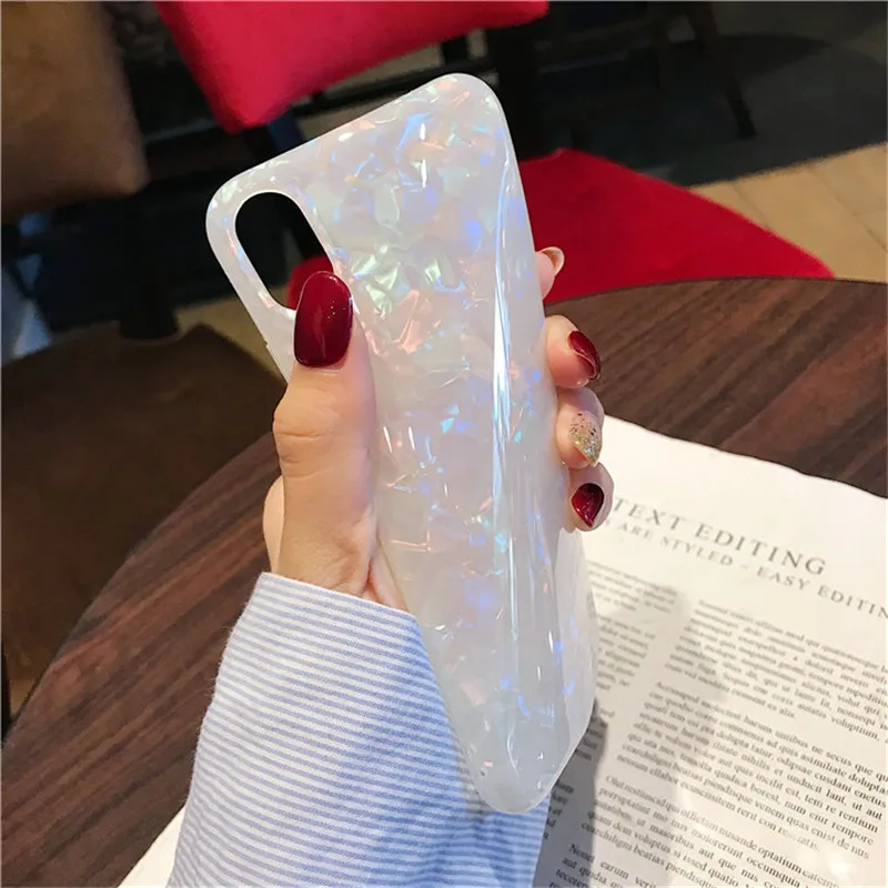 Роскошный блестящий чехол для телефона на iPhone 6 S 7 8 Plus Dream Shell чехлы с рисунком XR XS