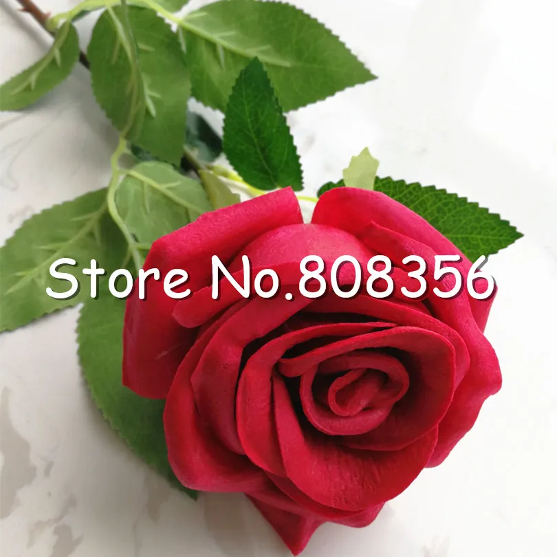 003 One Real Touch Роза Имитация Поддельные естественный вид цветок PU розы 60 см для Свадебная вечеринка искусственные декоративные цветы 7 цветов - Цвет: 003