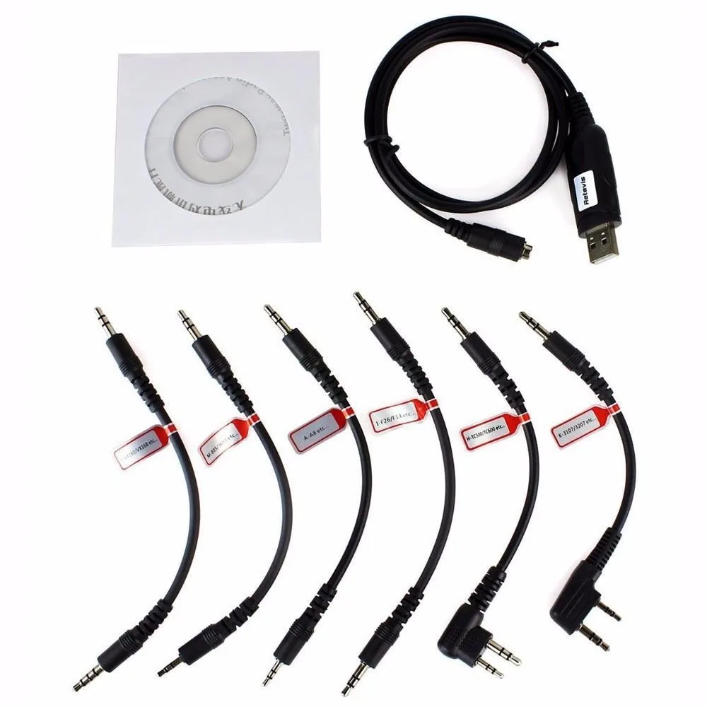 XQF 10 шт. 6 в 1 USB кабель для программирования Motorola YAESU HYT ICOM BAOFENG KENWO двухстороннее