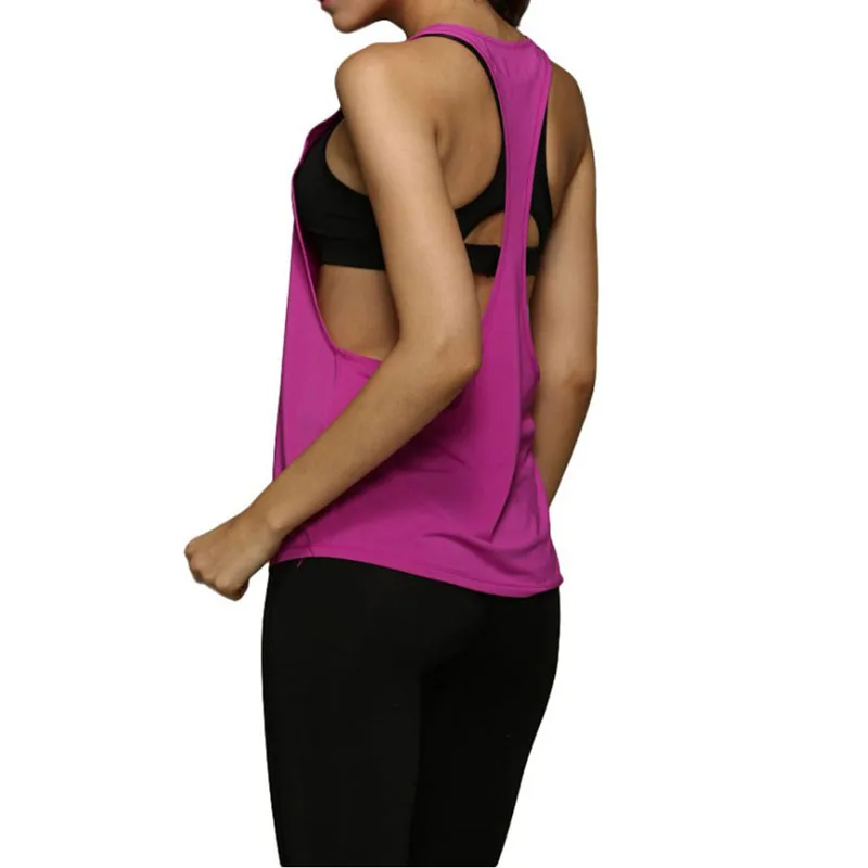 

Women Loose Sexy Gym Sports Vest Outdoor Summer Training Running Tank Tops Yoga Vest TX01