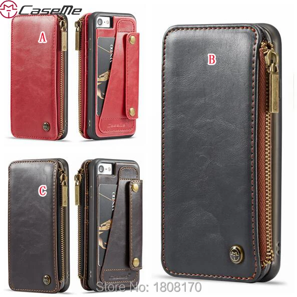CaseMe многофункциональный кожаный чехол кошелек для Iphone X 8 7 6 6S Plus Samsung Galaxy S9 NOTE9 съемный накладка 1
