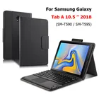 Чехол с Bluetooth-клавиатурой для Samsung Galaxy Tab A A2 10,5 2018 дюйма,  T595 T597, съемный чехол с Bluetooth-клавиатурой для планшета