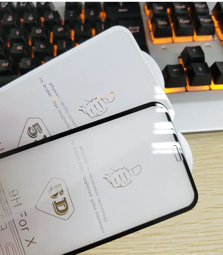 

5D Tempered Glass for IPhone XS Xr XS Max 6S 7 8Plus Screen Protector Glass for IPhone XS 5 6S 6 7 8Plus Protective Glass Film
