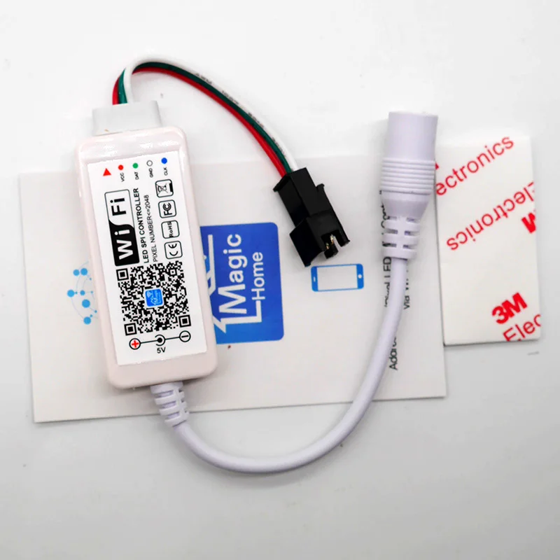 DC5V DC12-24V Magic Home светодиодный контроллер SPI адресуемых 2048 пикселей Миниатюрный Wi-Fi контроллер для WS2811 SK6812 WS2812B Светодиодные ленты