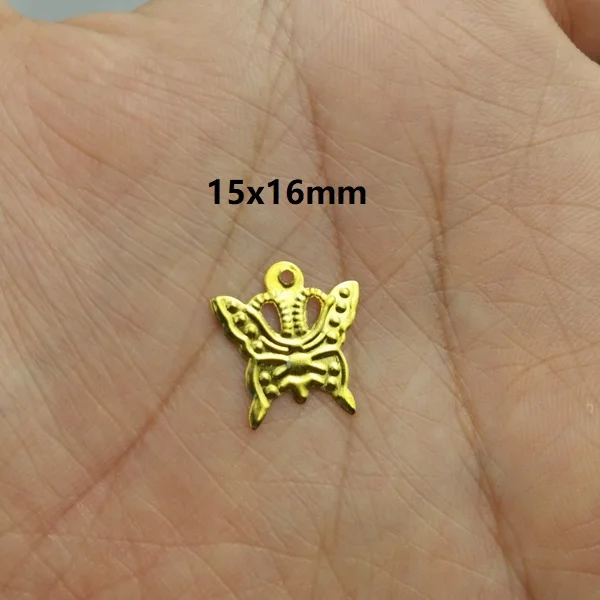 gold 50pcs Розничная филигранная Бабочка Обертывания соединители украшения ремесла подарок украшение DIY фурнитура Аксессуары для одежды - Цвет: gold 50pcs