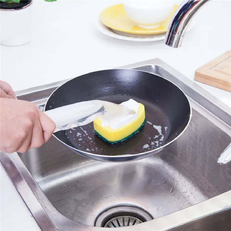 Чистящая щетка Скраб кухонное мыло ручка диспенсера Многоразовые продукты для