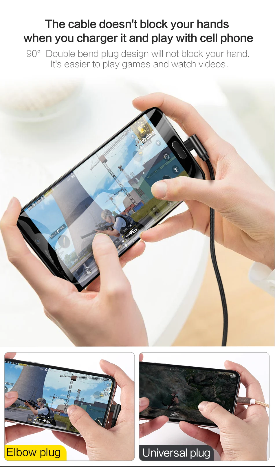 Micro USB кабель SmartDevil 90 градусов Microusb Android Быстрая зарядка L шнур данных зарядное устройство адаптер для Xiaomi samsung Планшеты кабели