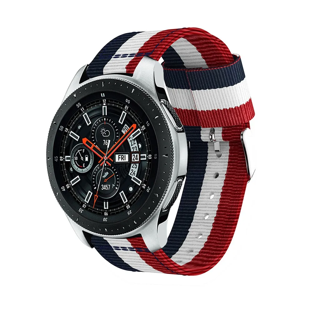 Спортивный нейлоновый ремешок для Samsung Galaxy Watch 22 мм 46 смарт часов Gear S3 сменный